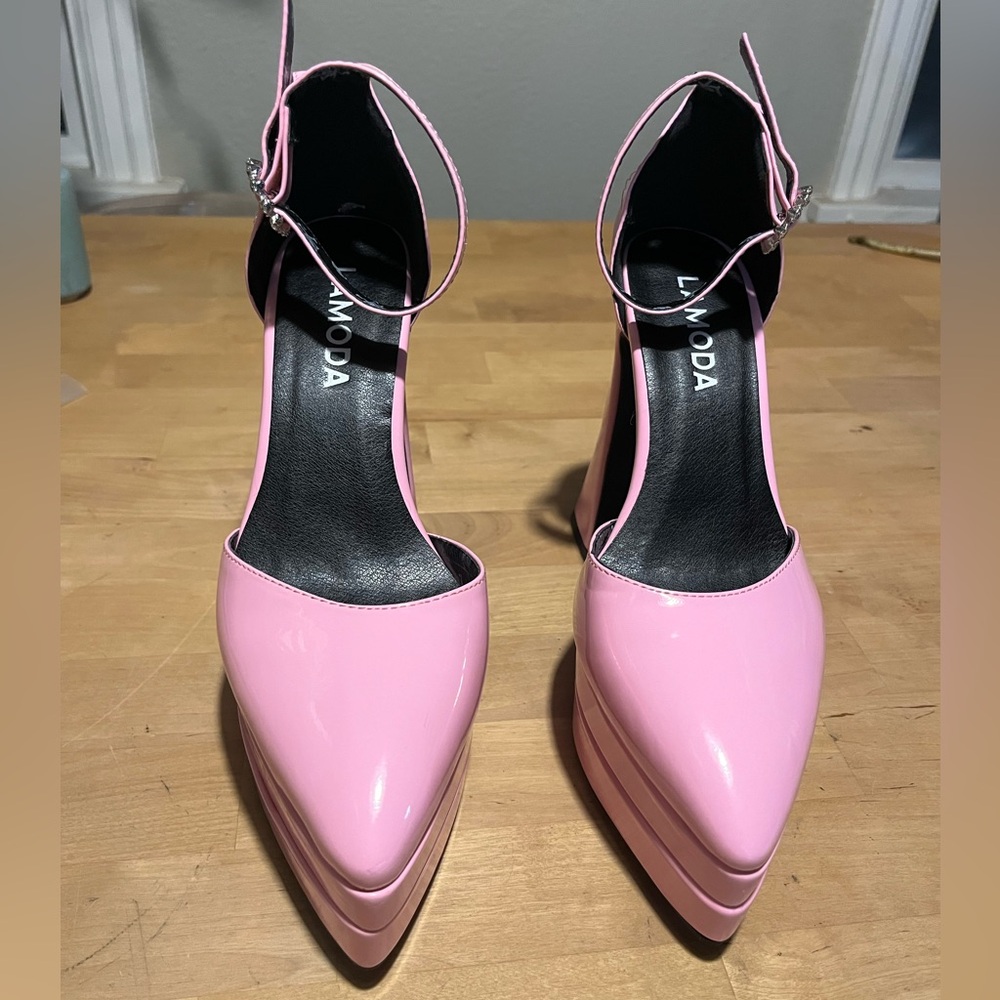 LaModa Pink Platform Heels (minor flaws)